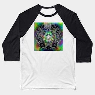 Psyche - Psychedelic Digital Abstract Baseball T-Shirt